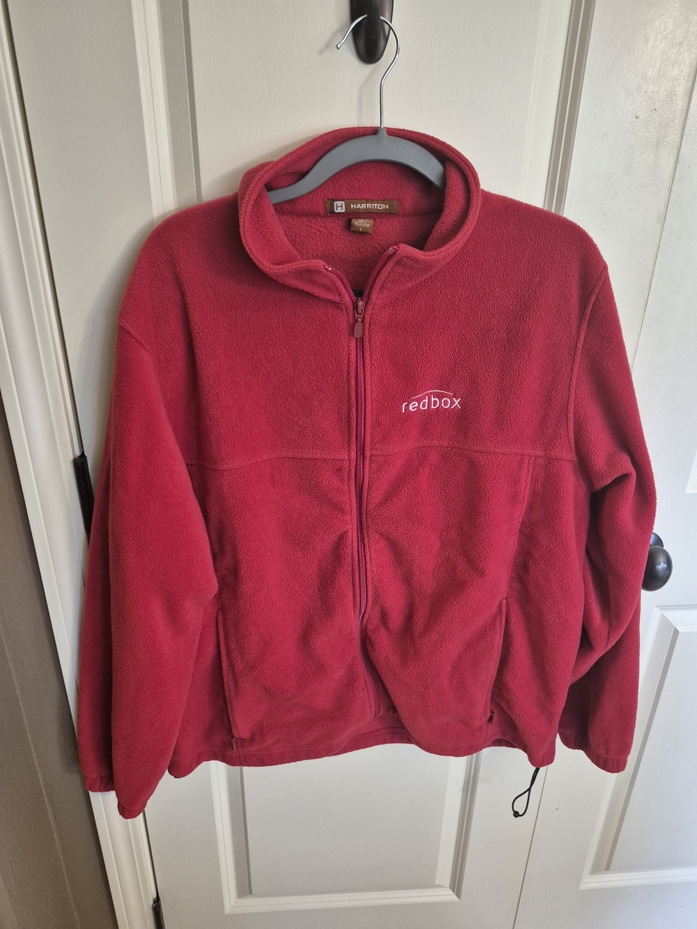 redbox Men's Red Fleece Jacket - Lightweight Zip-Up